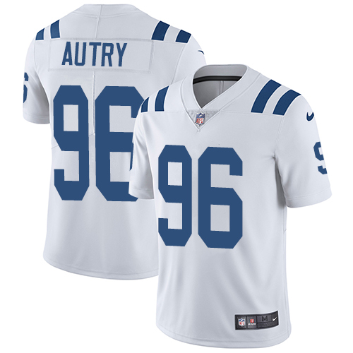 Indianapolis Colts 96 Limited Denico Autry White Nike NFL Road Youth Vapor Untouchable jerseys